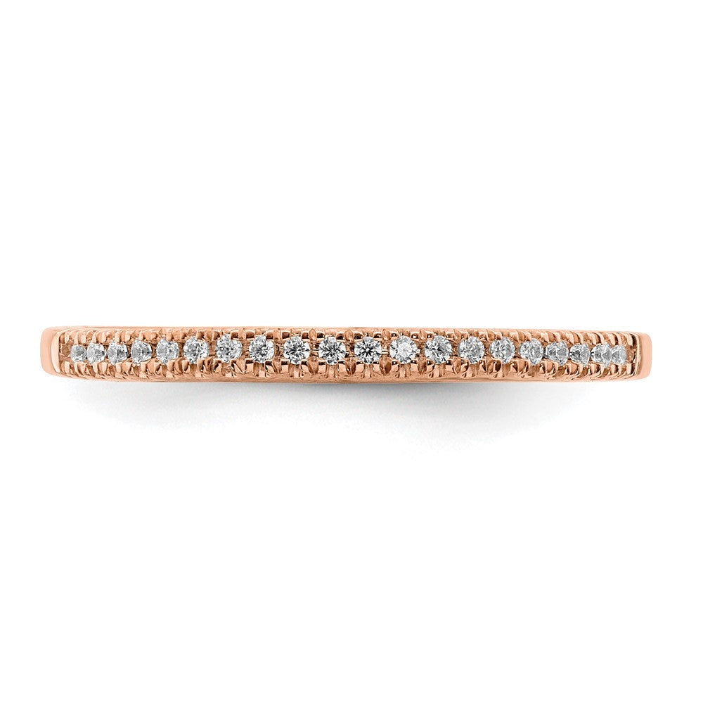Pure Serenity 14K Roségold Ehering mit 0,07 ct. Laborgezüchtetem Diamant VS/SI+ G+