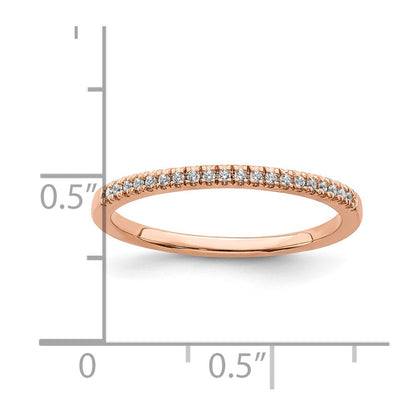Pure Serenity 14K Roségold Ehering mit 0,07 ct. Laborgezüchtetem Diamant VS/SI+ G+
