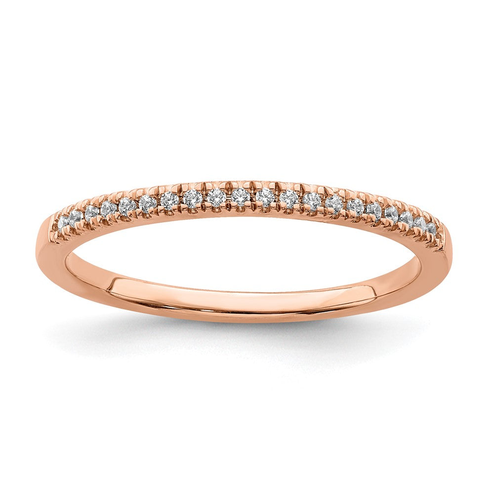 Pure Serenity 14K Roségold Ehering mit 0,07 ct. Laborgezüchtetem Diamant VS/SI+ G+