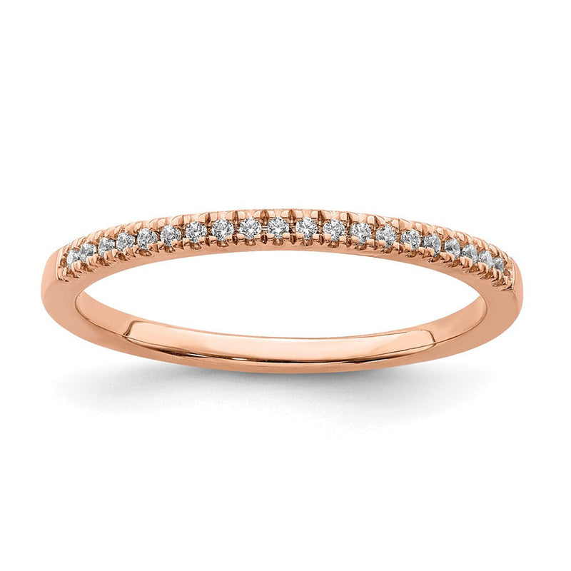Pure Serenity 14K Roségold Ehering mit 0,07 ct. Laborgezüchtetem Diamant VS/SI+ G+