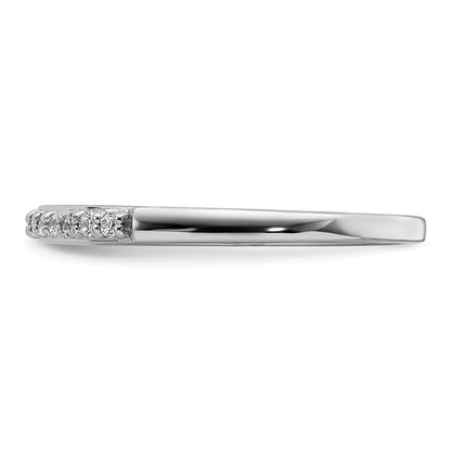14K Weißgold Ehering mit echten Diamanten