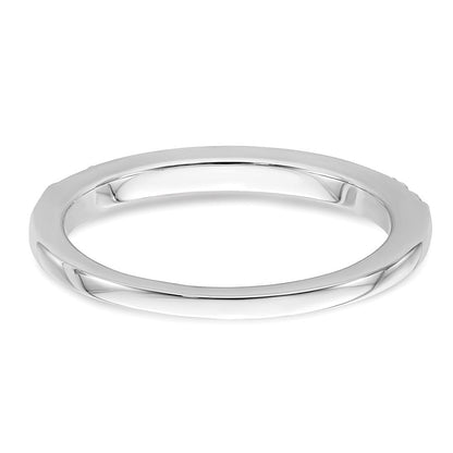 14K Weißgold Ehering mit echten Diamanten