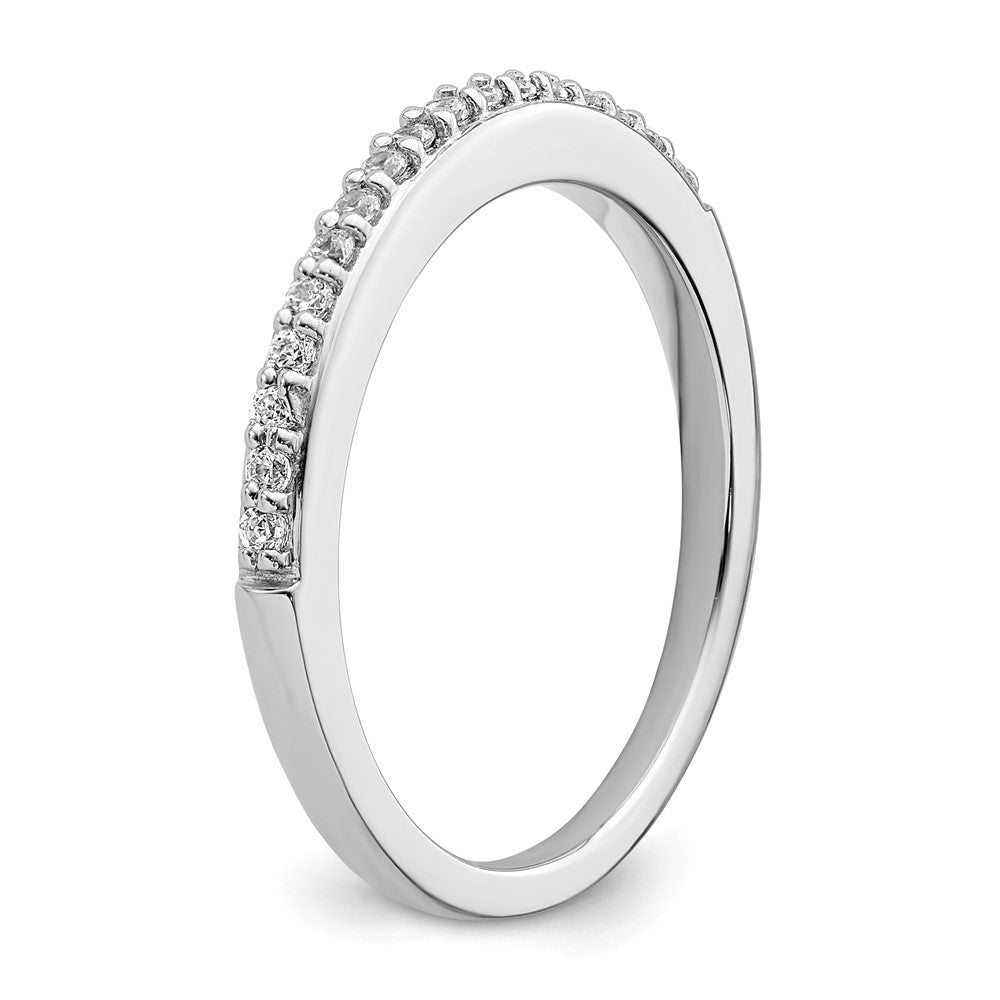 14K Weißgold Ehering mit echten Diamanten