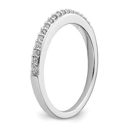 14K Weißgold Ehering mit echten Diamanten