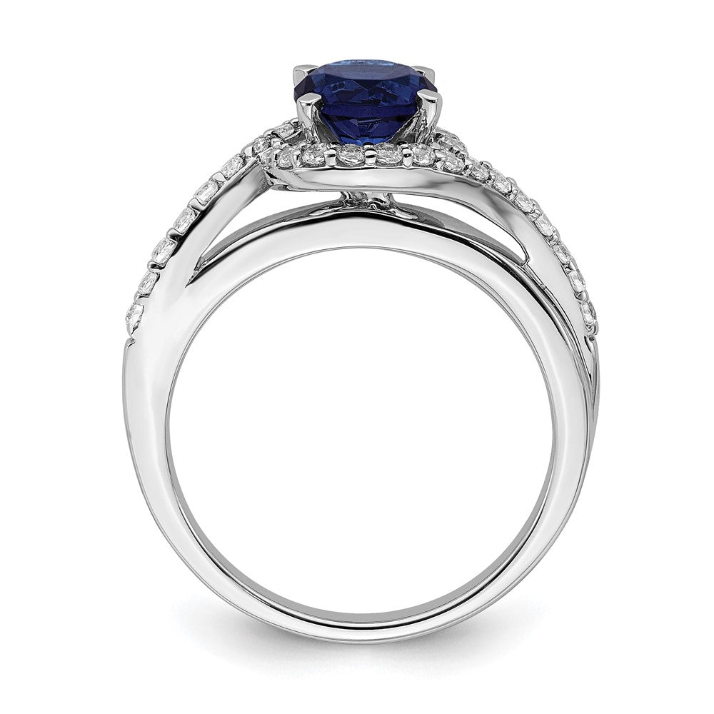 14K Weißgold Verlobungsring mit echtem Diamant-Halo-Semi-Mount