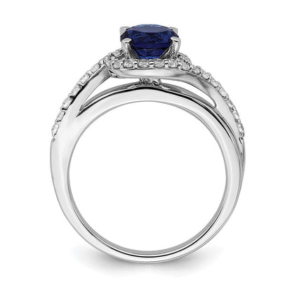 14K Weißgold Verlobungsring mit echtem Diamant-Halo-Semi-Mount