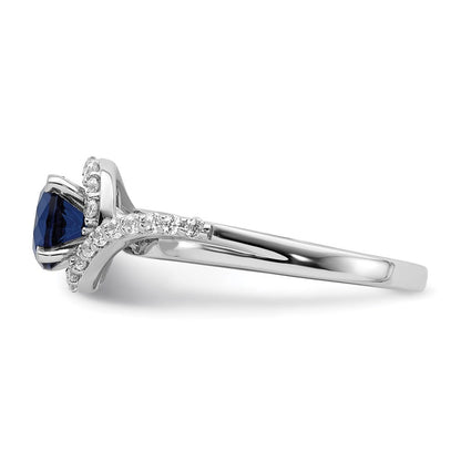 14K Weißgold Verlobungsring mit echtem Diamant-Halo-Semi-Mount