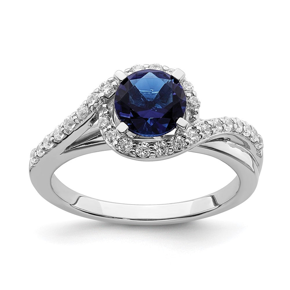 14K Weißgold Verlobungsring mit echtem Diamant-Halo-Semi-Mount