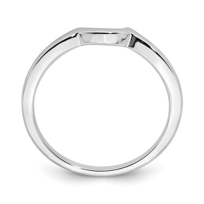 14K Weißgold Ring, konturiert