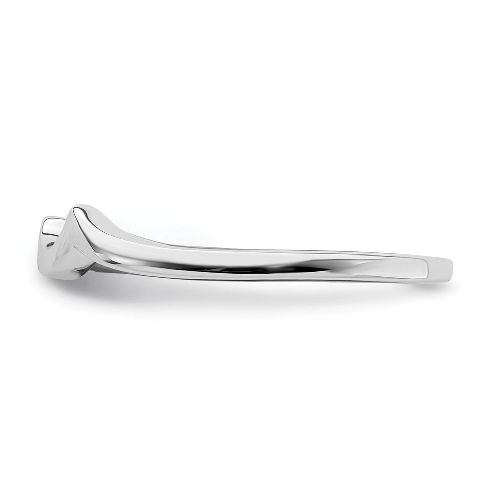 14K Weißgold Ring, konturiert
