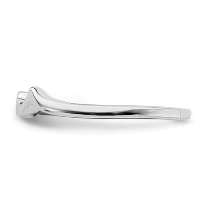 14K Weißgold Ring, konturiert