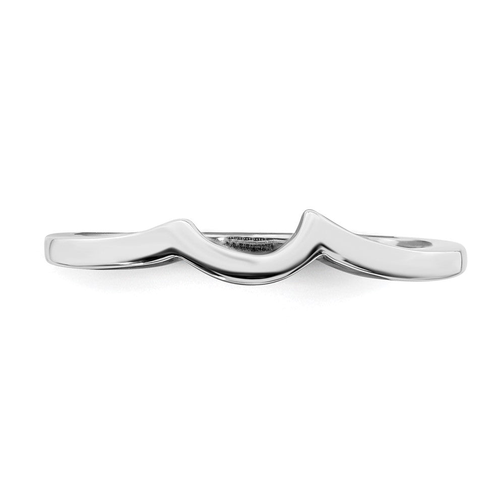 14K Weißgold Ring, konturiert