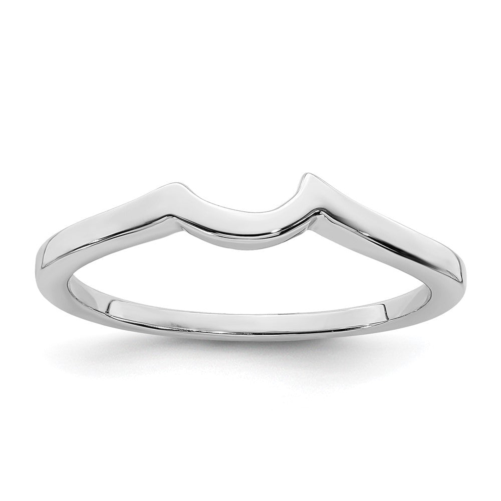 14K Weißgold Ring, konturiert