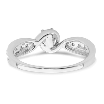 14K Weißgold Verlobungsring mit echtem Diamant