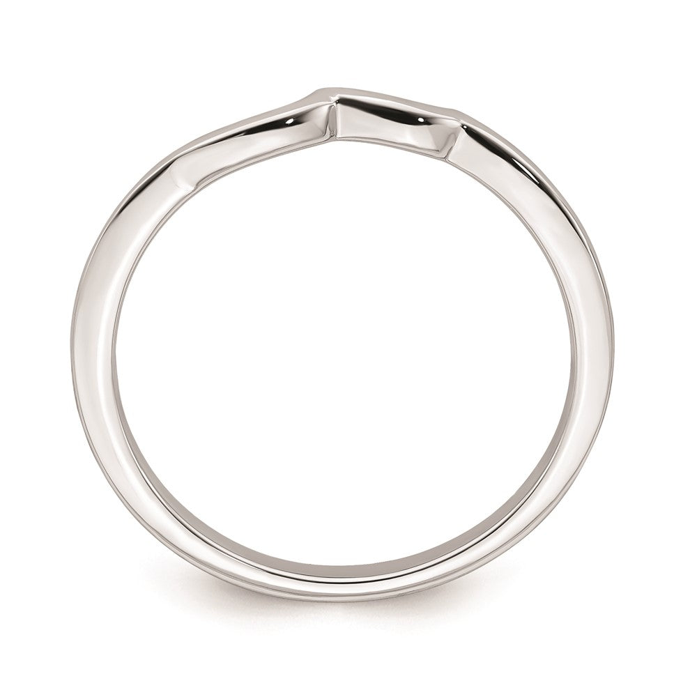 Konturring aus 14K Weißgold