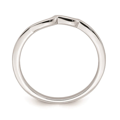 Konturring aus 14K Weißgold