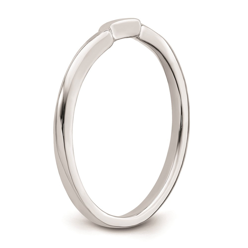 Konturring aus 14K Weißgold