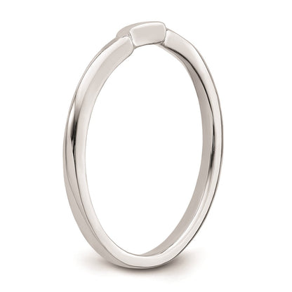Konturring aus 14K Weißgold