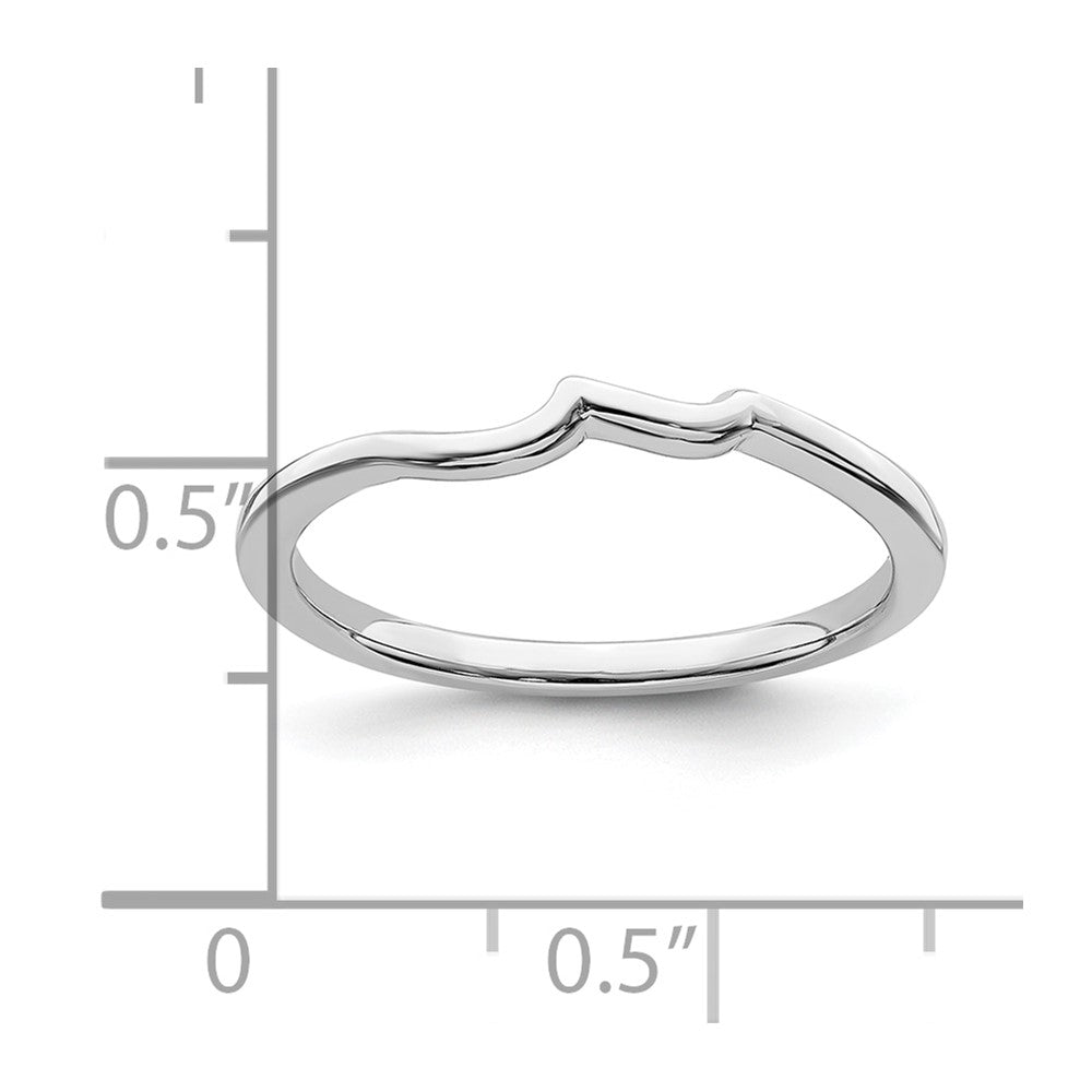 Konturring aus 14K Weißgold