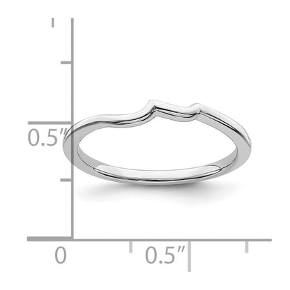 Konturring aus 14K Weißgold