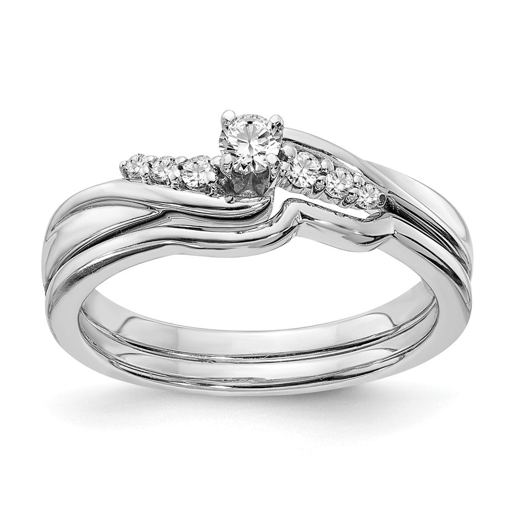 10K Weißgold Hochzeit Set Use Rm6375b 0w & Rm6375e 018 0waa