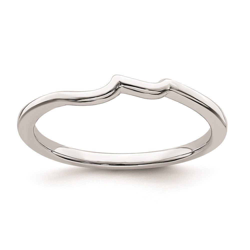 Konturring aus 14K Weißgold