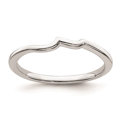 Konturring aus 14K Weißgold