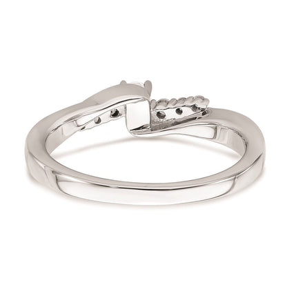 14K Weißgold Verlobungsring mit echten Diamanten