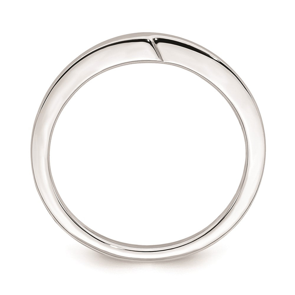 14K Weißgold Konturring