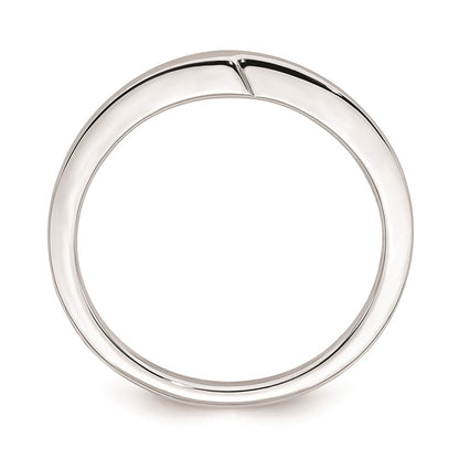 14K Weißgold Konturring