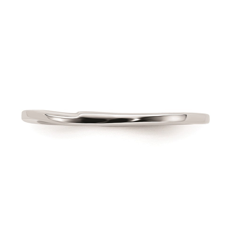 14K Weißgold Konturring