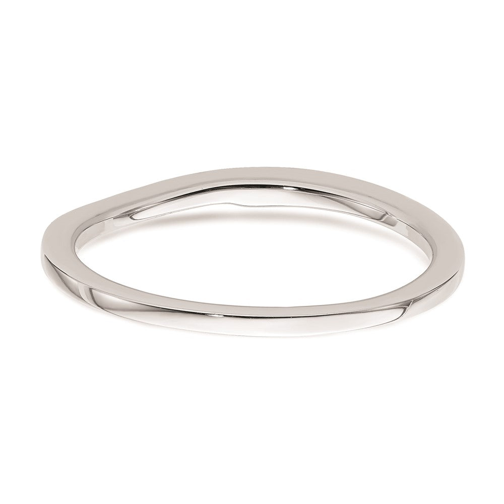 14K Weißgold Konturring