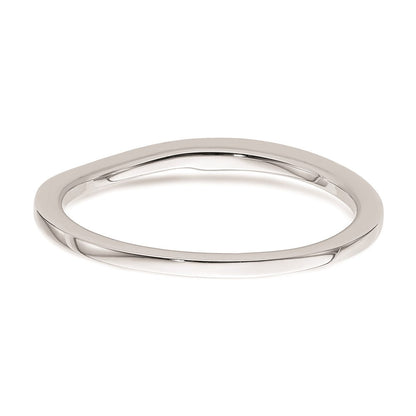 14K Weißgold Konturring