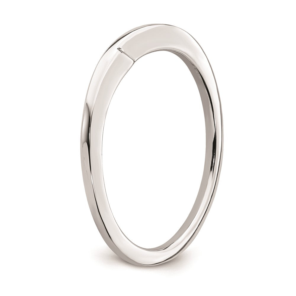 14K Weißgold Konturring