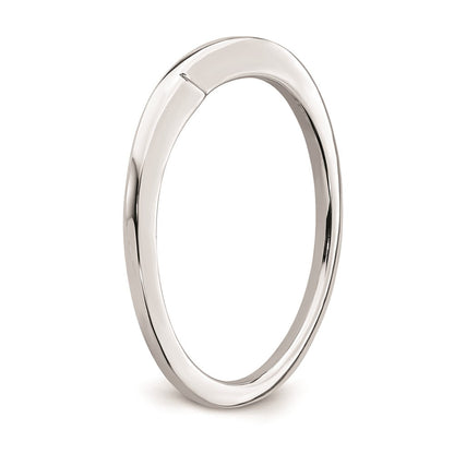 14K Weißgold Konturring