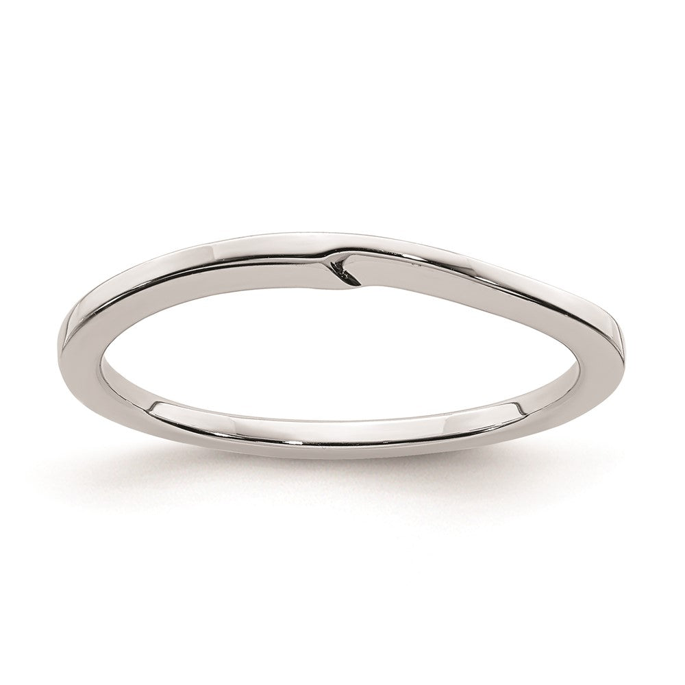 14K Weißgold Konturring