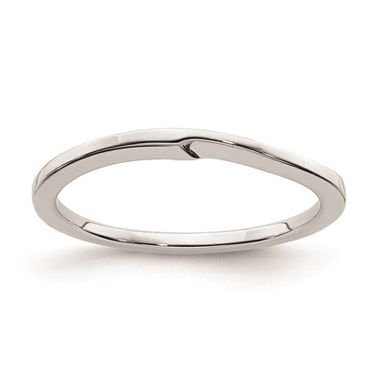 14K Weißgold Konturring