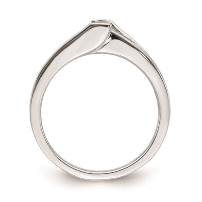 14K Weißgold Verlobungsring mit echten Diamanten