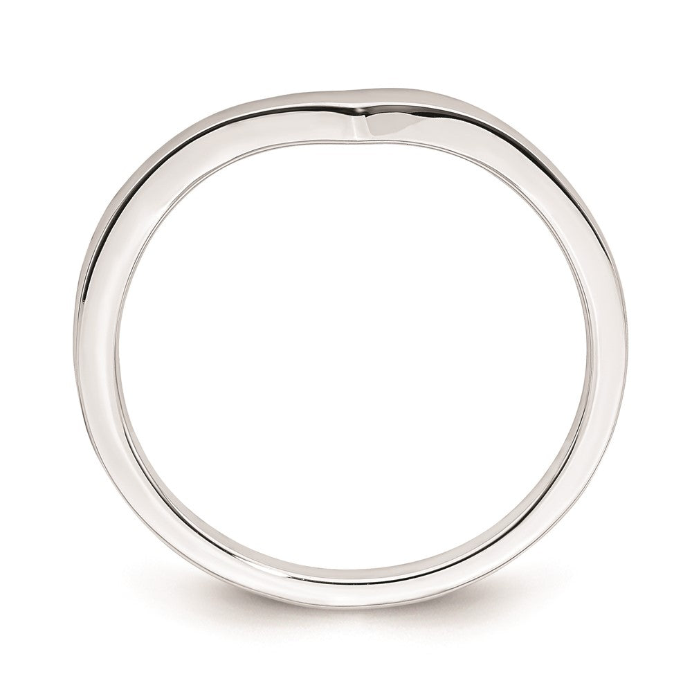 14K Weißgold Konturring