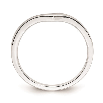 14K Weißgold Konturring