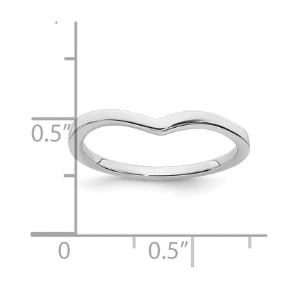 14K Weißgold Konturring