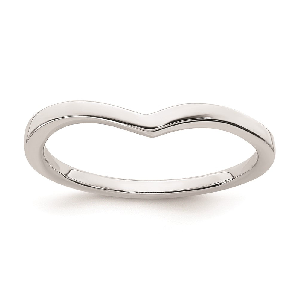 14K Weißgold Konturring