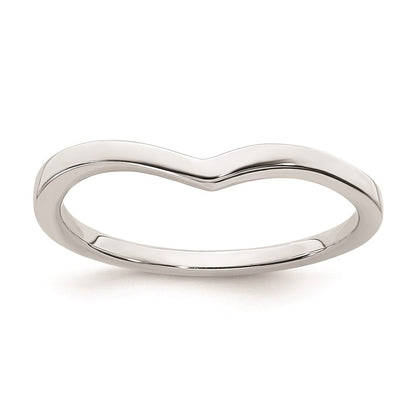 14K Weißgold Konturring