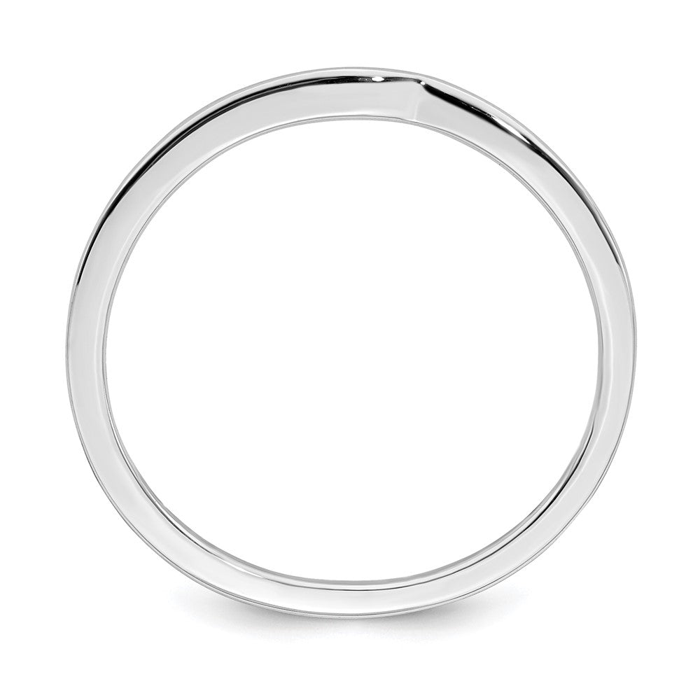 14K Weißgold Konturring