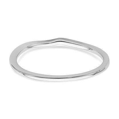 14K Weißgold Konturring