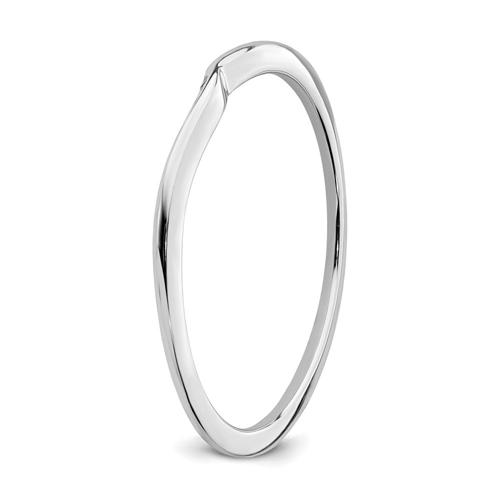 14K Weißgold Konturring