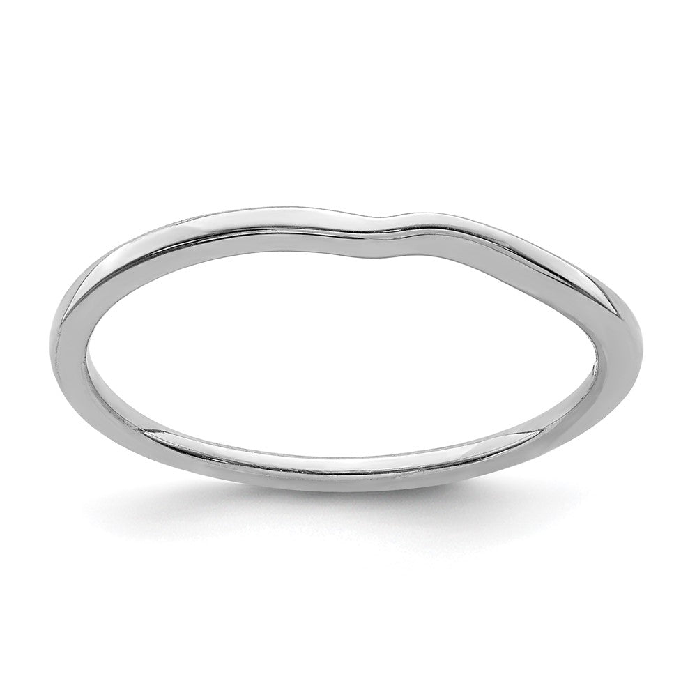 14K Weißgold Konturring