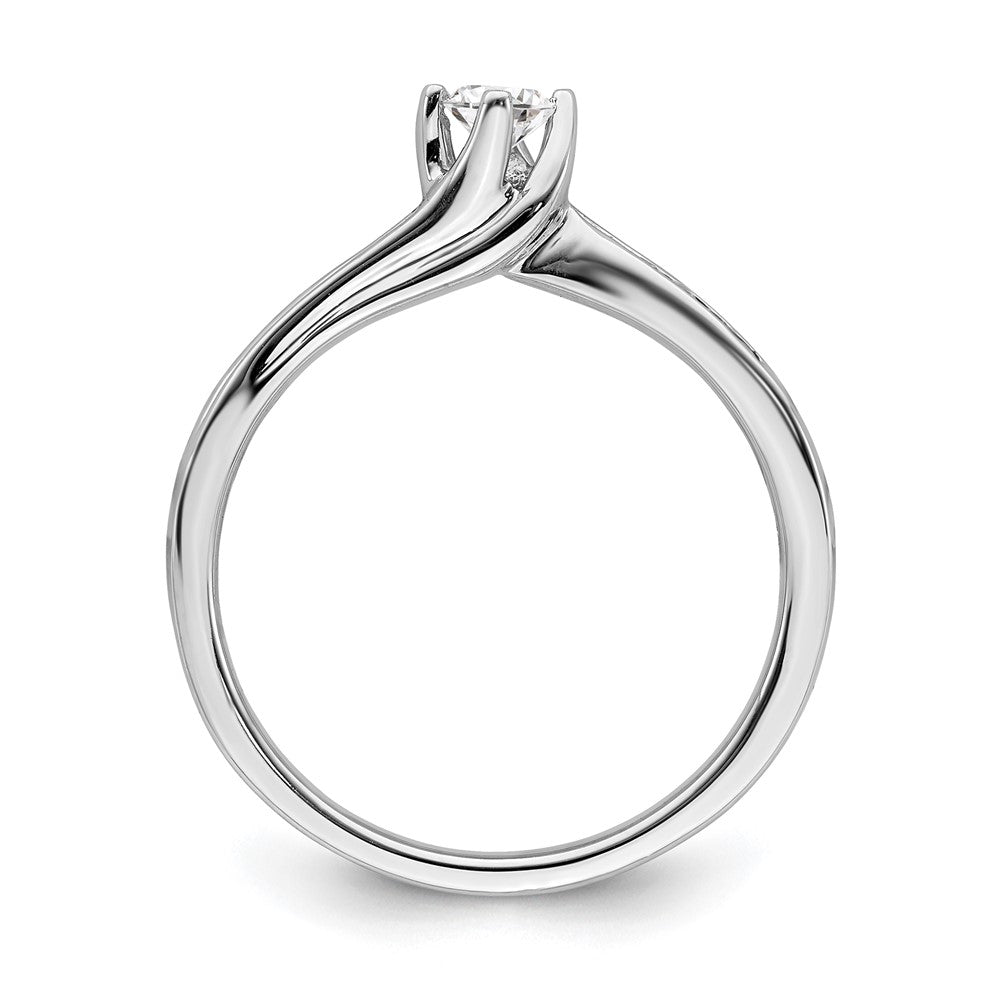 14K Weißgold Diamant-Verlobungsring