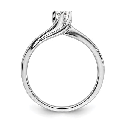 14K Weißgold Diamant-Verlobungsring