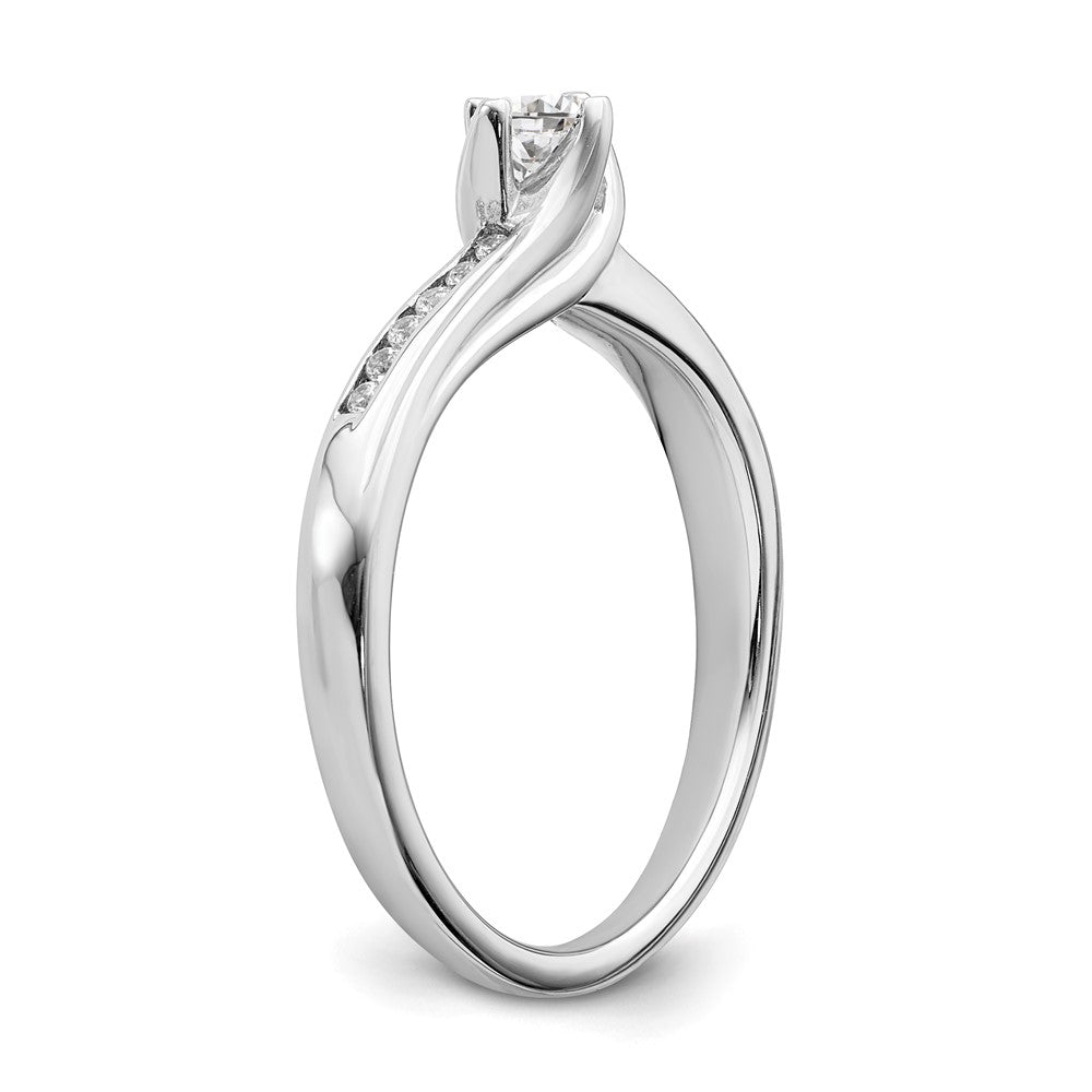 14K Weißgold Diamant-Verlobungsring